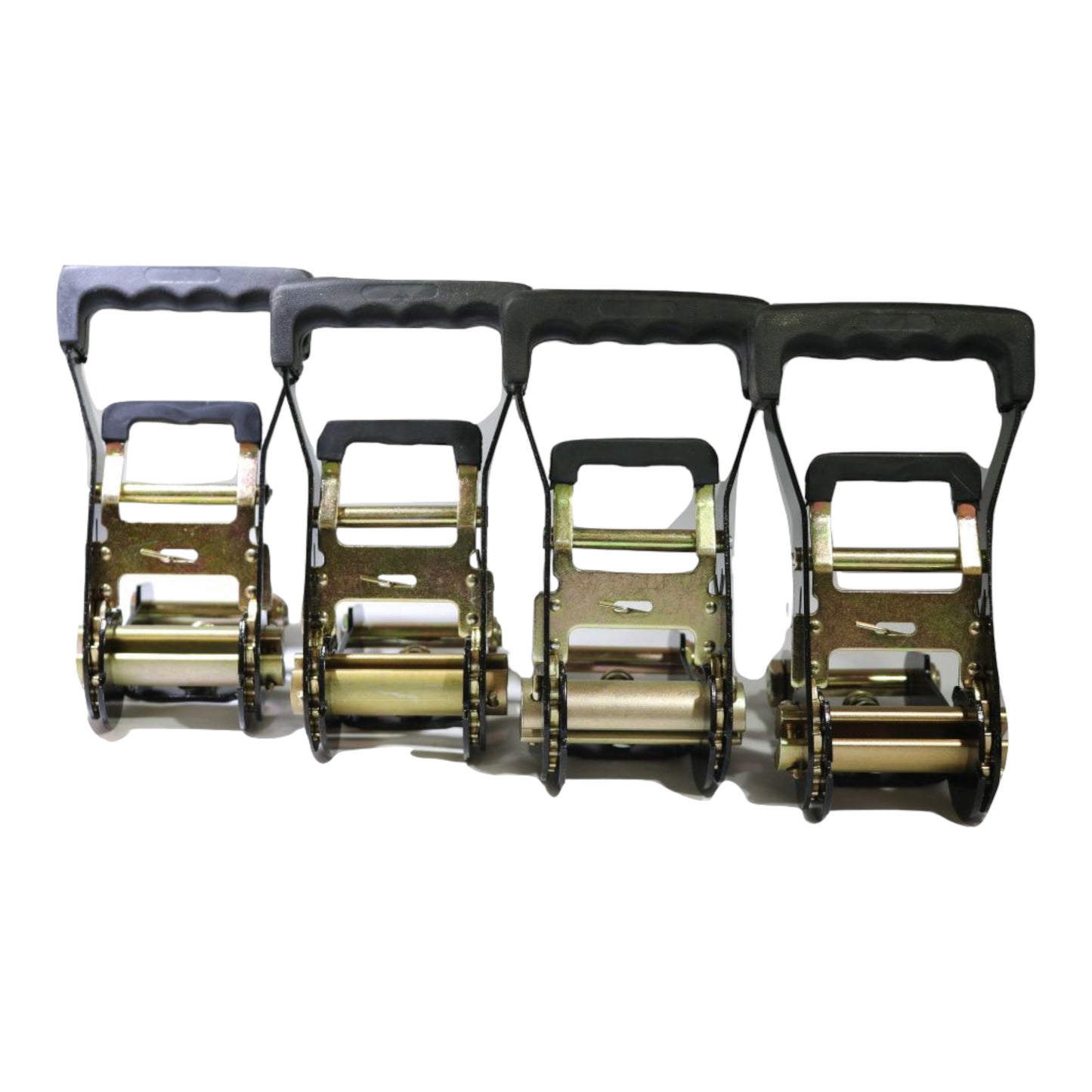 2" Auto Hauling Ratchets w/ Rubber Ergonomic Grip and Pull | 4 PACK | Auto Haul Supplies
