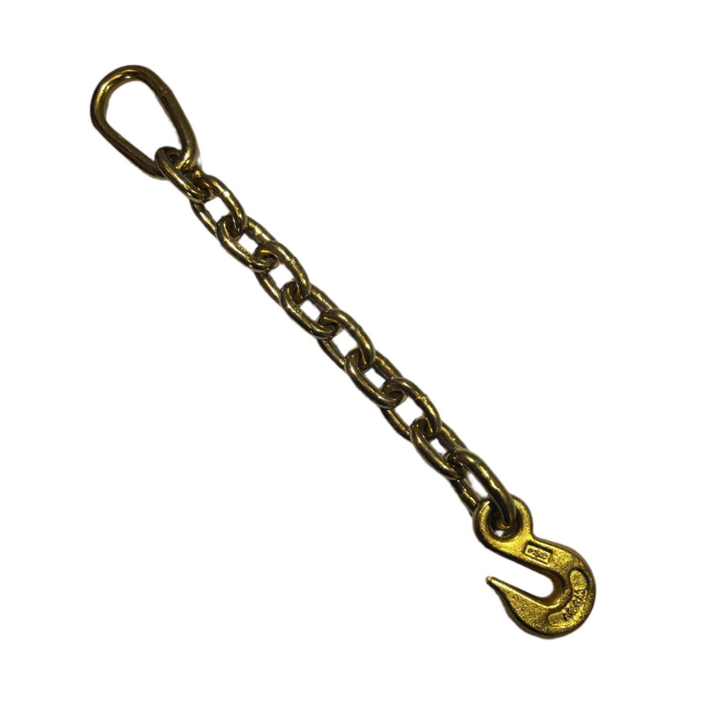 3/8" G70 Chain Extension with Pear Link & Eye Grab Hook
