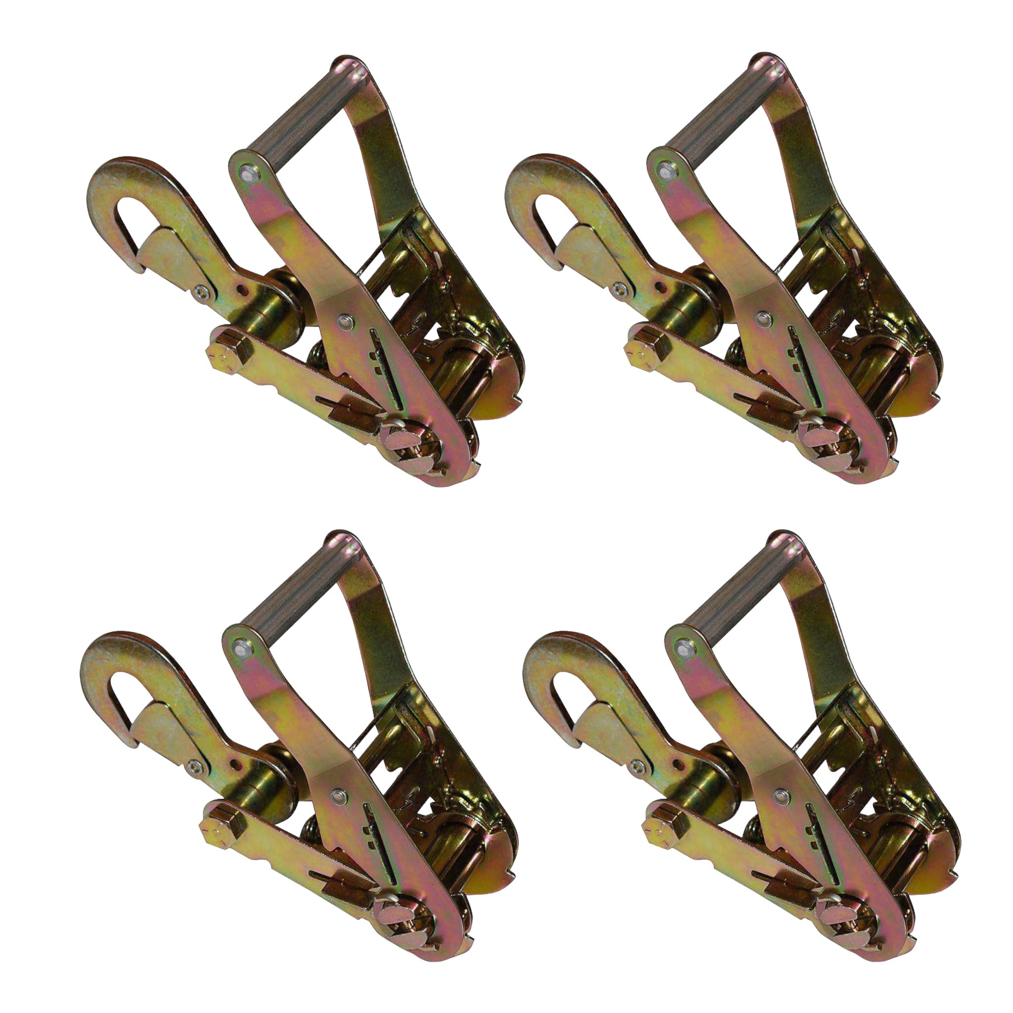 2 Inch Short Wide Handle Strap Ratchet w/ Snap Hook | 2RSWSH | Towing Supplies