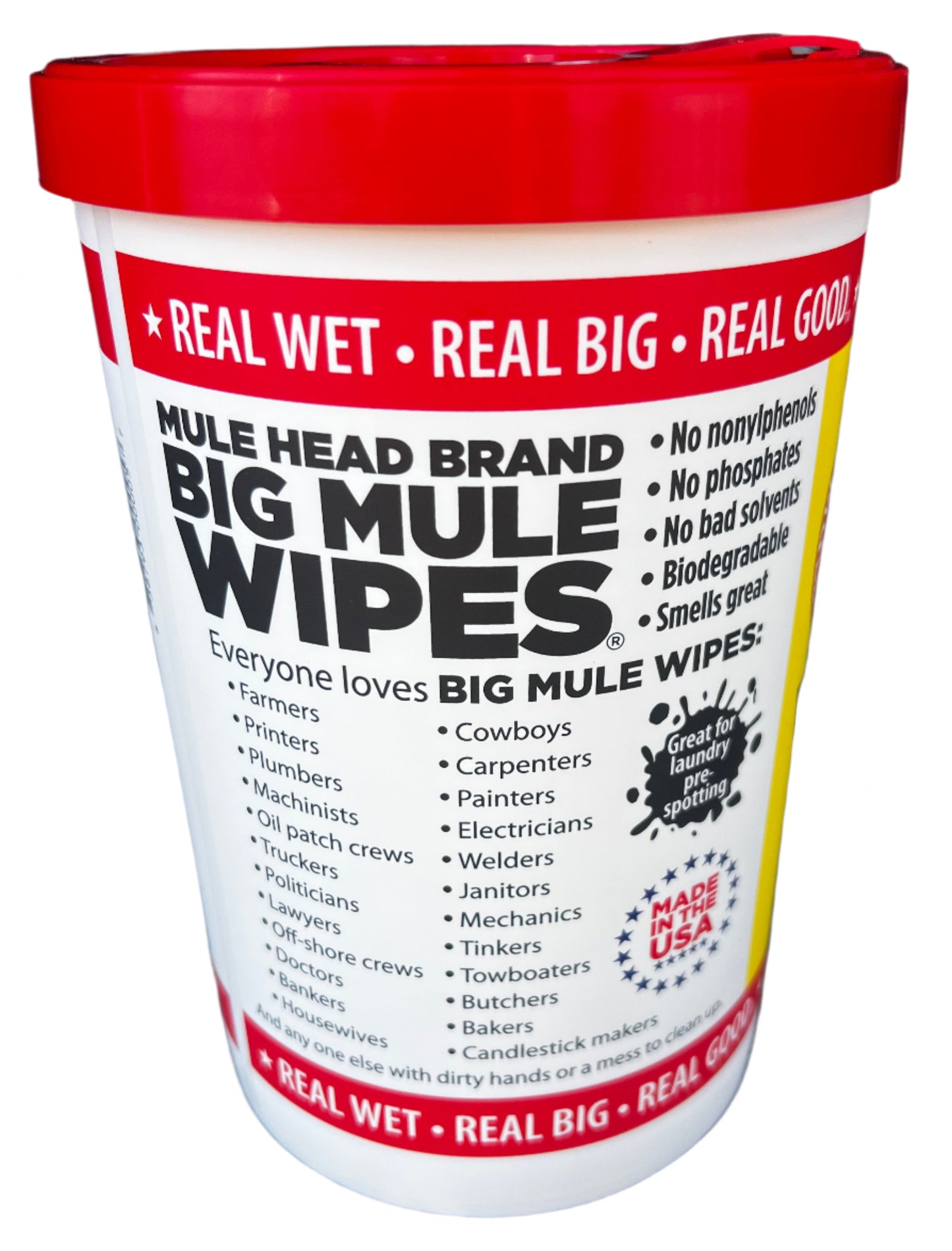 Big Mule Degreasing & Cleaning Wipes | 72 Wipes | 6 Pack