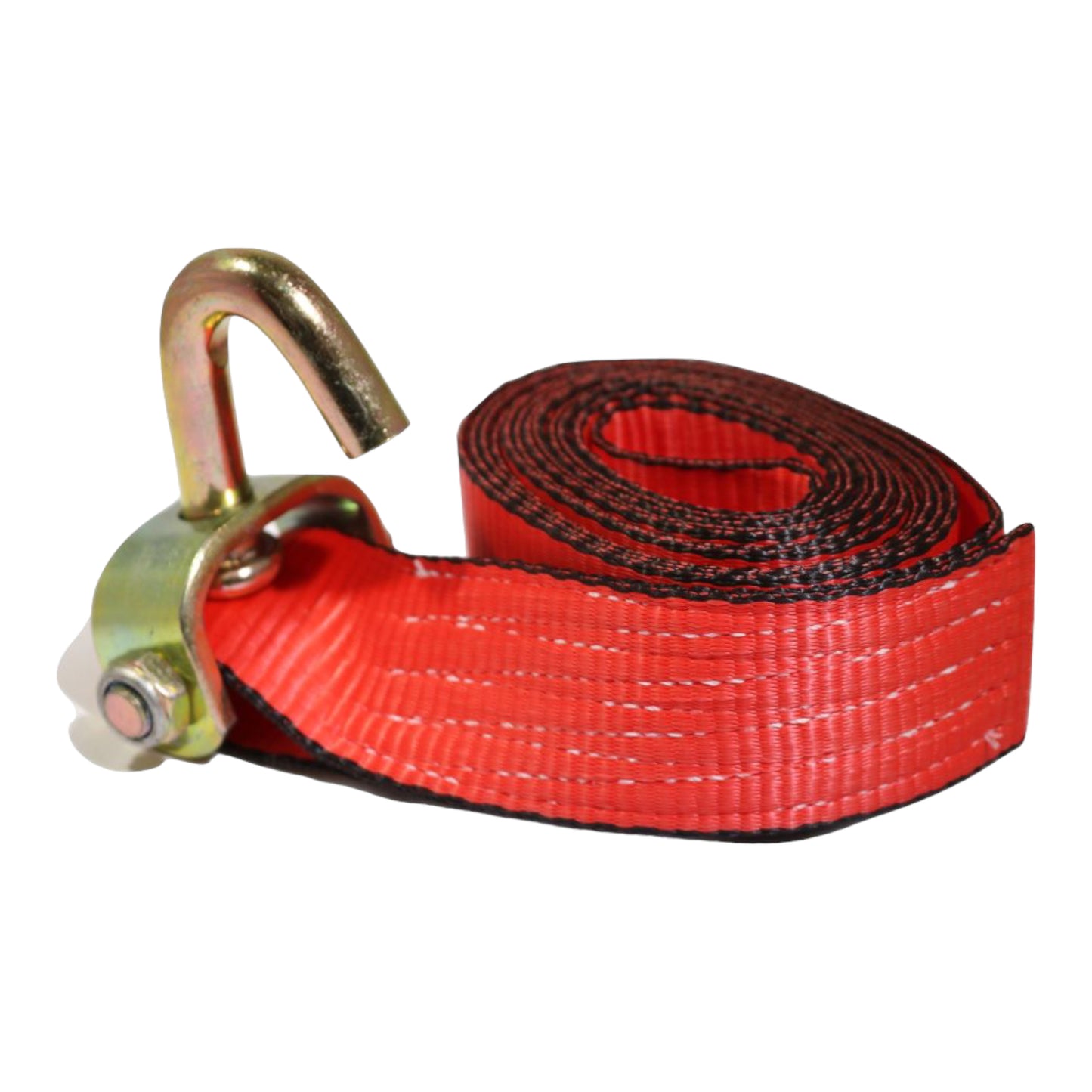 2" x 10 Ft. Wheel Strap w/ Rubber Cleats & Swivel J Hook | RED | go-tow.com