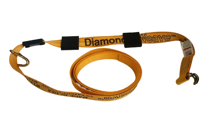 2" x 14 Ft DiamondWeave™ Strap w/ Wire Hooks & Rubber Cleats | 4 PACK
