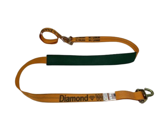 2" x 14 Ft DiamondWeave™ Strap w/ Swivel J Hooks & Protective Sleeves| 4 PACK