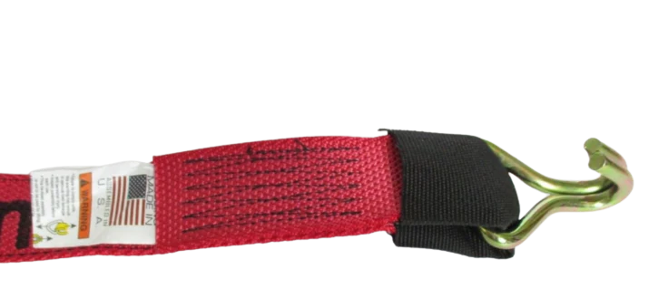 2" x 14 Ft DiamondWeave™ Strap w/ Wire Hooks Protective Sleeves| 4 PACK