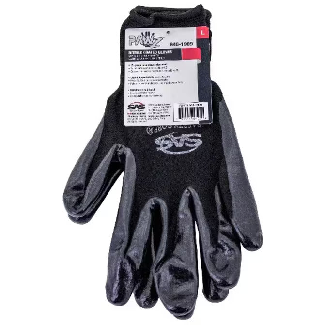 SAS safety nitrile coated gloves