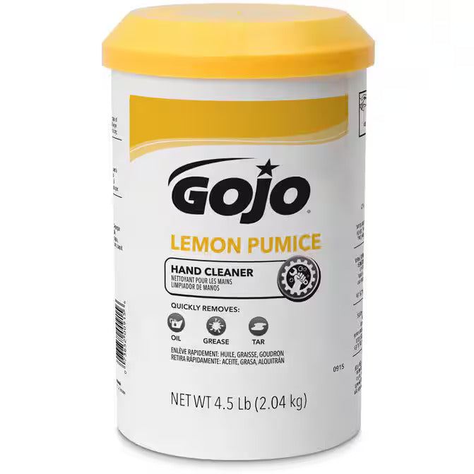 lemon scented hand cleaner | cleans grease oil and tar | Gojo