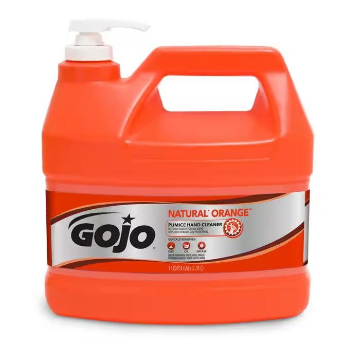 orange scented pumice hand cleaner with pump