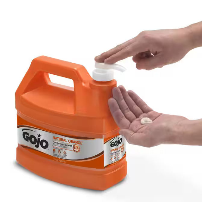 orange scented pumice hand cleaner with pump | goo
