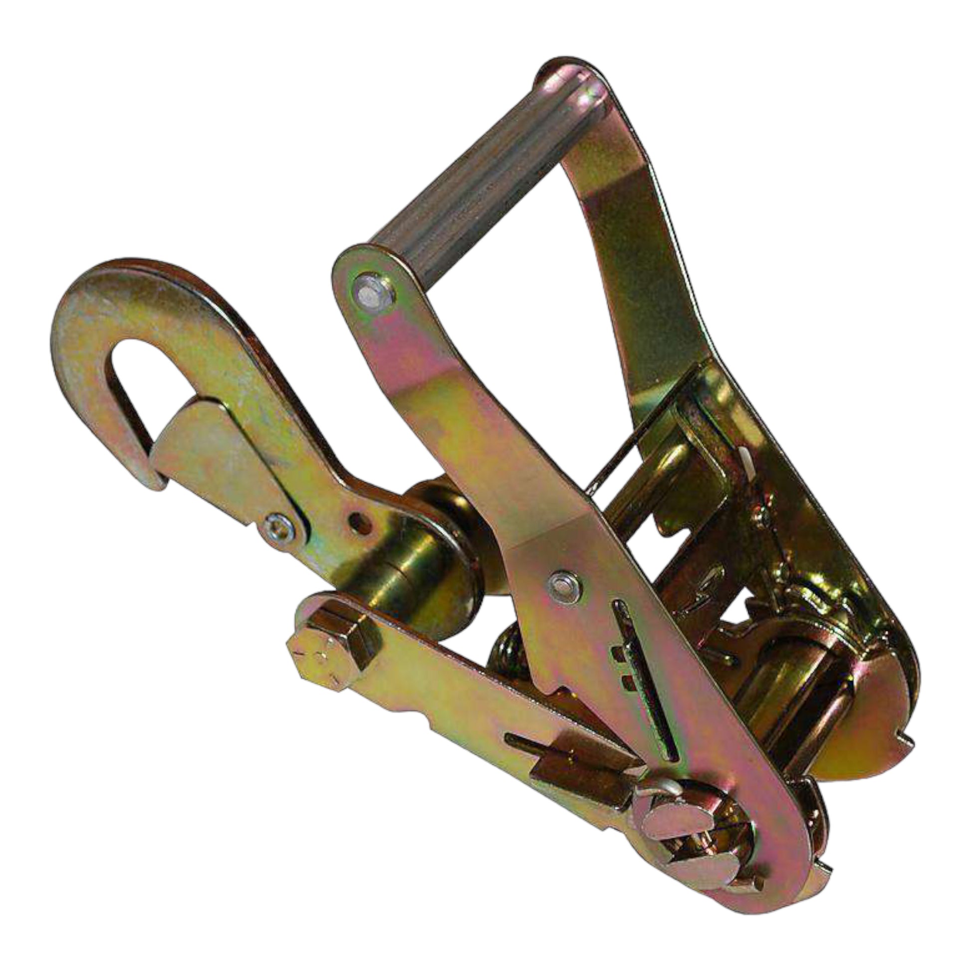 2 Inch Short Wide Handle Strap Ratchet w/ Snap Hook | 2RSWSH | Auto Hauling
