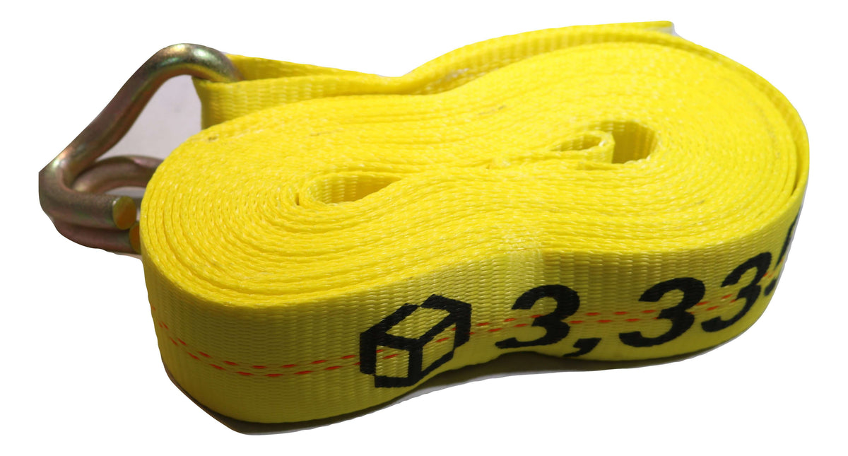 R27W 2 inch yellow polyester ratchet strap webbing