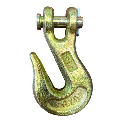 5/16" Clevis Grab Hook - Grade 70 (4-Pack) — hook end fitting detail — GO-TOW.com