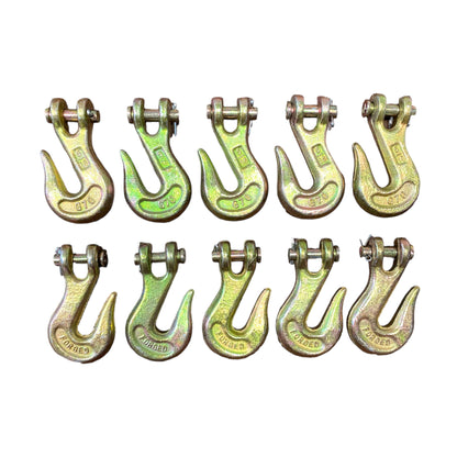 5/16" Clevis Grab Hook & 5/16" Clevis Slip Hook (20-Pack) — hook close-up — GO-TOW.com