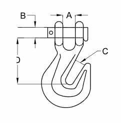 G43 High Test Clevis Grab Hook | SIZE OPTIONS