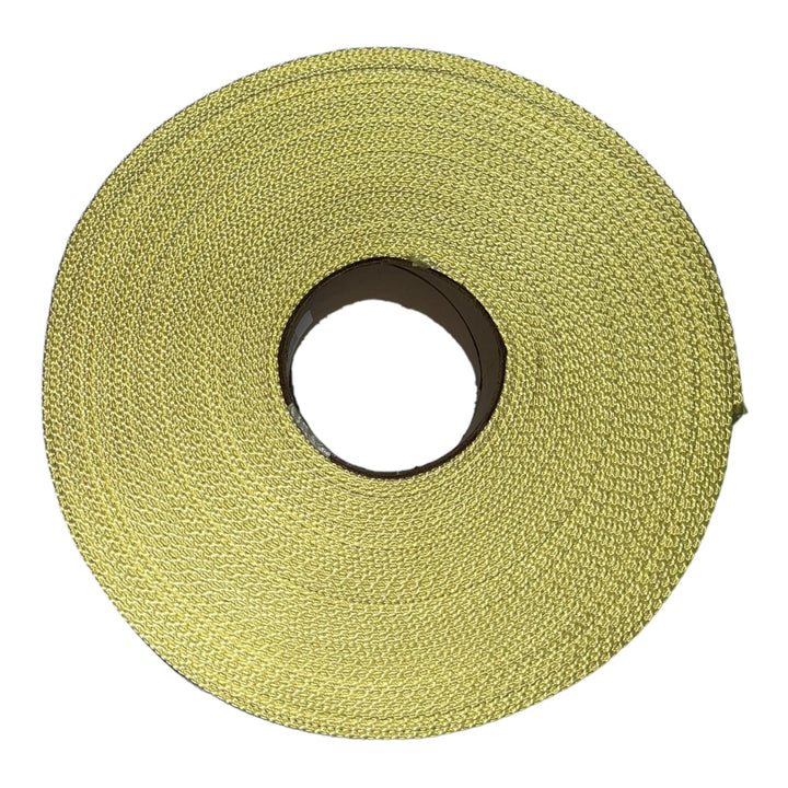 2" Natural Yellow Aramid Fiber Webbing - Price is Per Foot | W2KEV