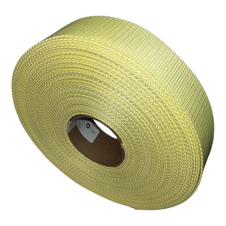 2" Natural Yellow Aramid Fiber Webbing - Price is Per Foot | W2KEV