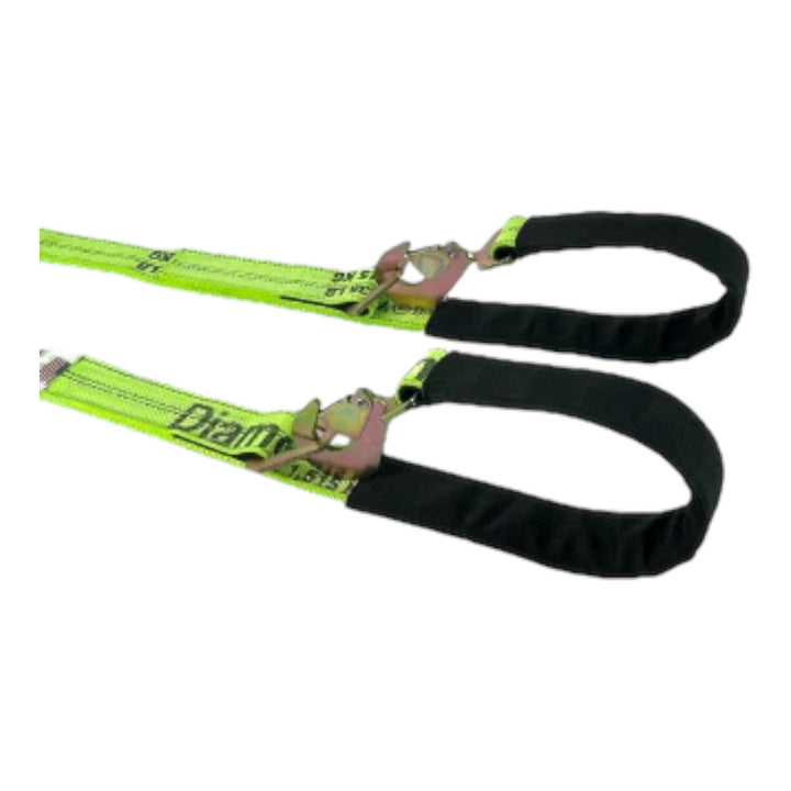 2" x 56" Tow V-Bridle Strap w/ Twisted Snap Hooks & D-Rings DiamondWeave™