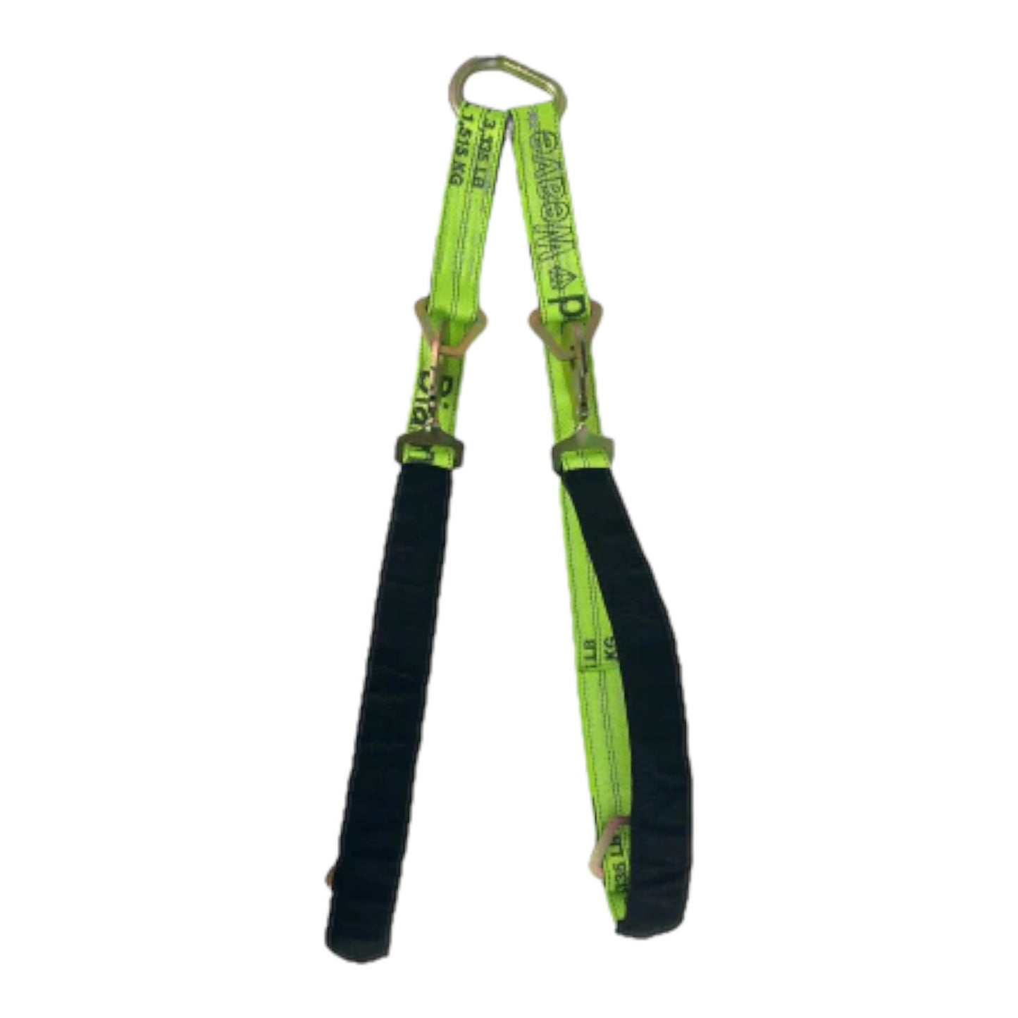 2" x 56" Tow V-Bridle Strap w/ Twisted Snap Hooks & D-Rings DiamondWeave™