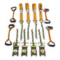 8 Point DiamondWeave™ Flatbed/Rollback 14' Car Tie-Down w/ 12" Chain Tail | COLOR OPTIONS