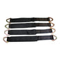 24 Inch Axle Straps Auto Car Hauler Tie Downs Tow Wrecker 4 PACK | BLACK