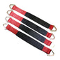 24" Axle Straps Auto Car Hauler Tie Downs Tow Wrecker 4 PACK| RED | Towing Strap | D Rings