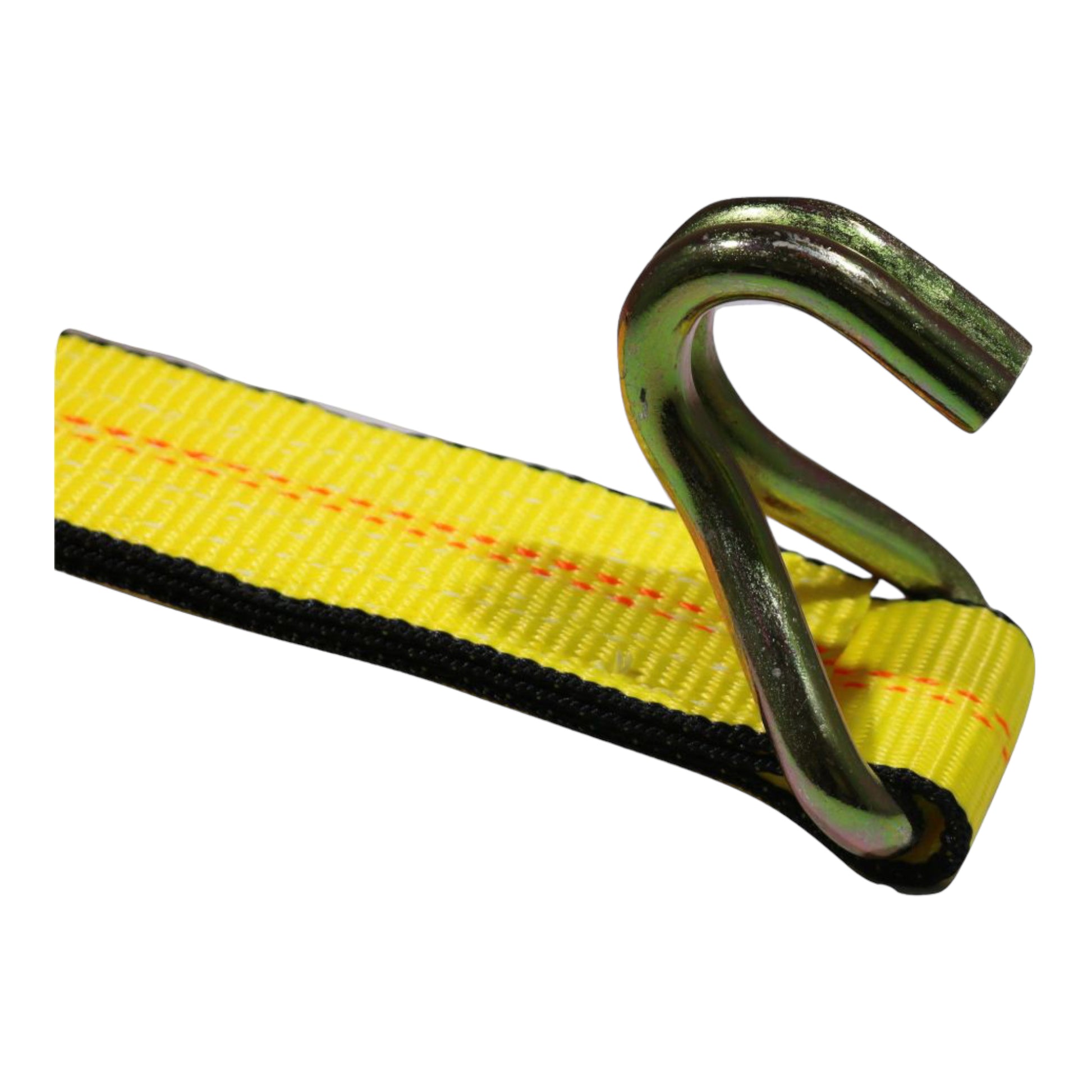 2" x 11 Ft. Over the Wheel 3-Point Auto Tie Down Strap w/ 3 Hooks & 3 Sliding Cleats | YELLOW