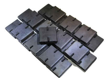 24 pack of black rubber tire tie down cleats for 2 inch straps
