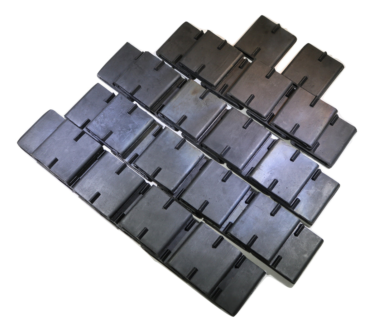 36 pack of black rubber tire tie down cleats for 2 inch straps