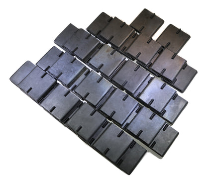 36 pack of black rubber tire tie down cleats for 2 inch straps