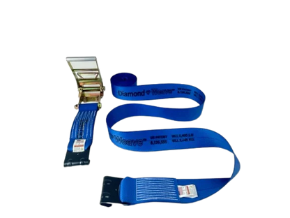 Diamond Weave 4" x 30 Ft Ratchet Strap w/ Flat Hooks | R430FDW