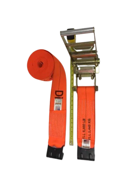Diamond Weave 4" x 30 Ft Ratchet Strap w/ Flat Hooks  | R430FDW - RatchetStrap.Com