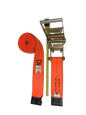 Diamond Weave 4" x 30 Ft Ratchet Strap w/ Flat Hooks  | R430FDW - RatchetStrap.Com
