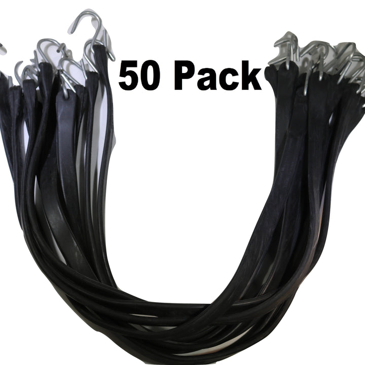 31 Inch Rubber Tarp Straps w/ Crimped S Hooks 50 Pack | RS31X50