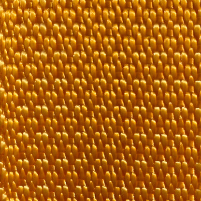 close up shot of orange diamond weave webbing