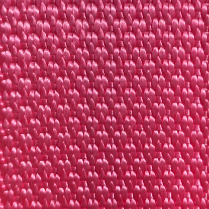 close up shot of pink diamond weave webbing