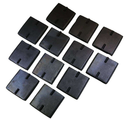 12 pack of black rubber tire tie down cleats for 2 inch straps