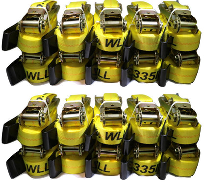 2" X 27 Ft Ratchet Strap w/ Flat Hooks