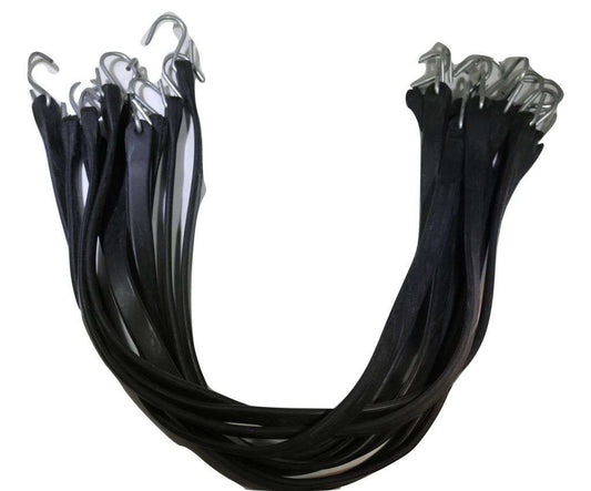 Rubber Tarp Straps w/ Crimped S Hooks LENGTH OPTIONS | BOX OF 50 — strap assembly — GO-TOW.com