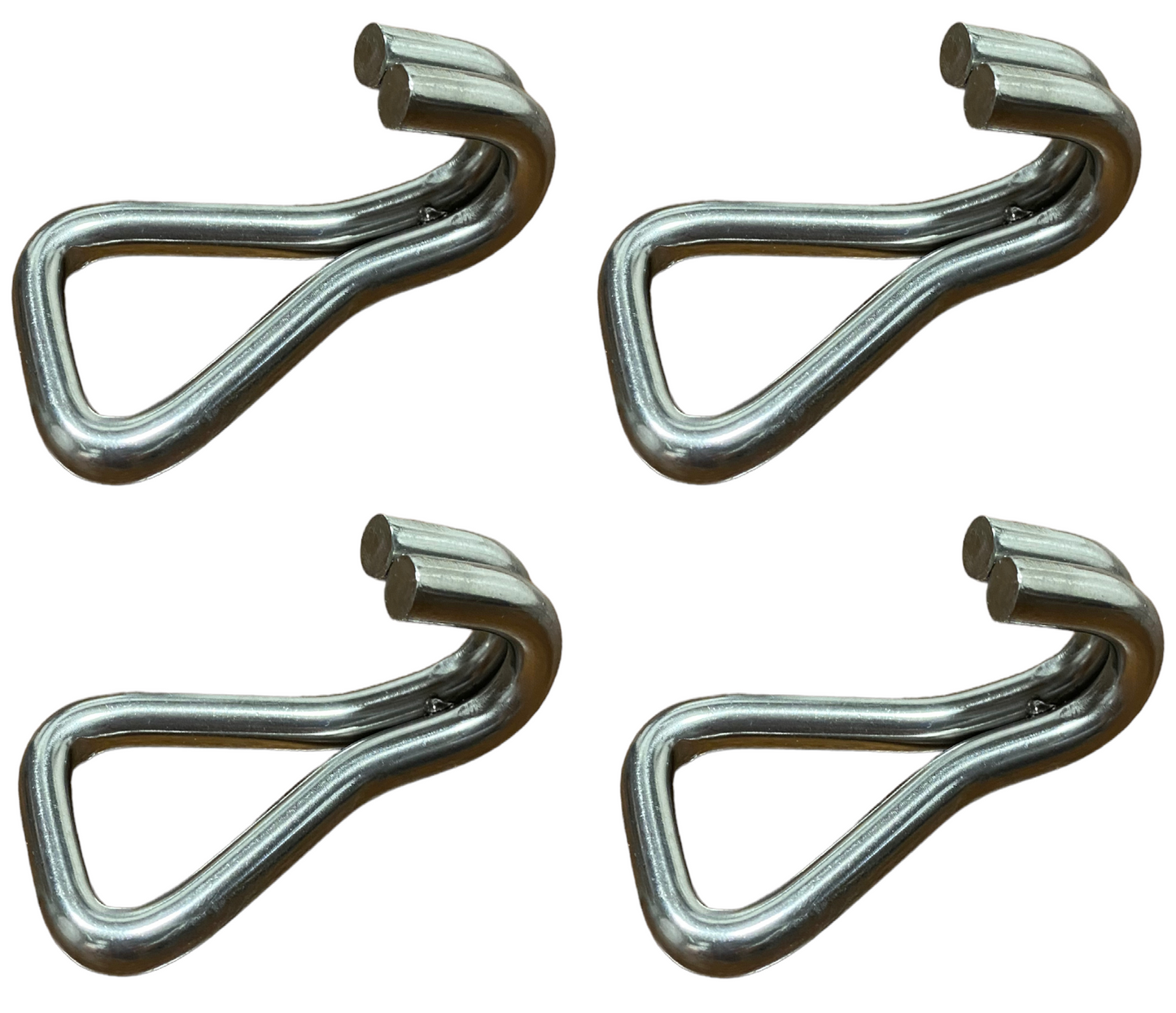 1" Stainless Steel Double "J" Hooks | 4 PACK