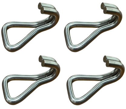 1" Stainless Steel Double "J" Hooks | 4 PACK