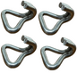 Stainless Steel Double "J" Hooks | 4 PACK | Towing Supplies