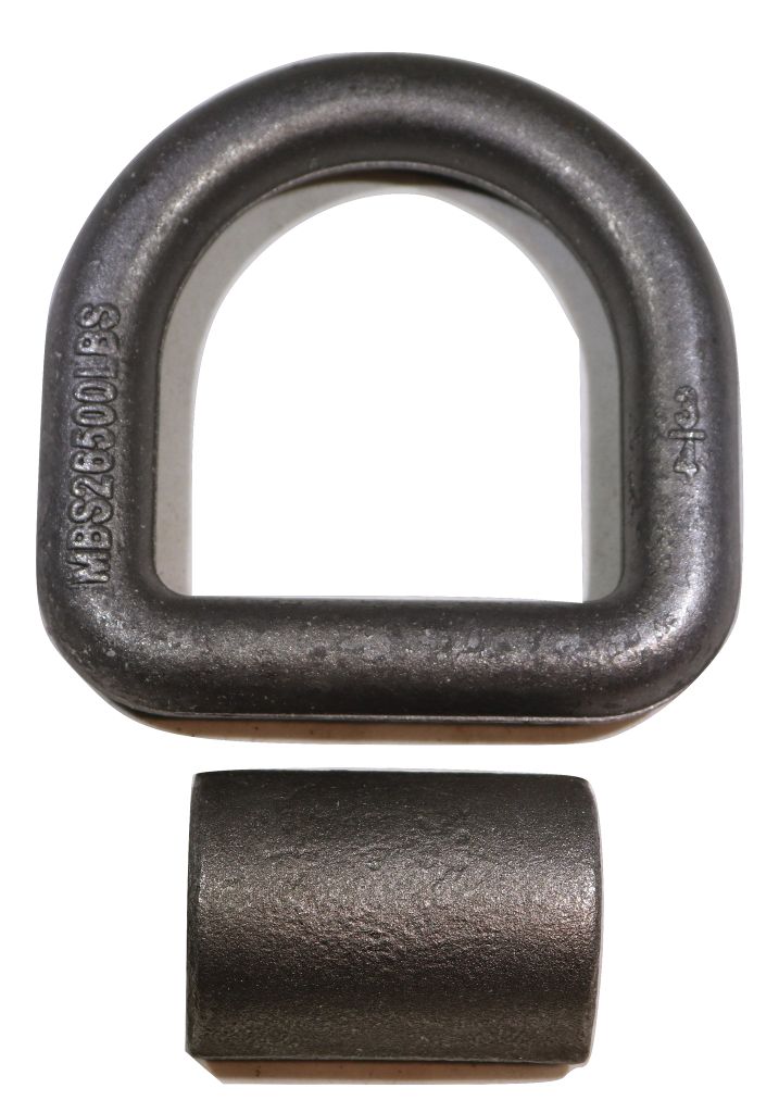 3/4" Forged D-Ring w/ Weld-On Clip - 9,000 lb. WLL 