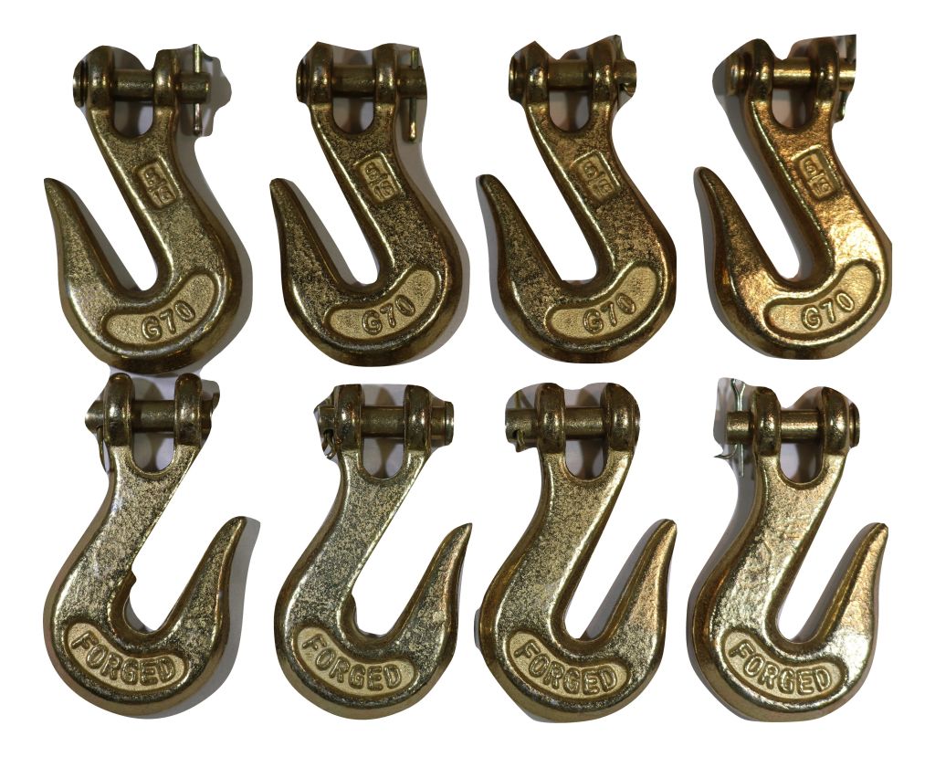 QTY 8 - 5/16" Clevis Grab Hook  - Grade 70 -