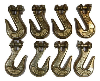 QTY 8 - 5/16" Clevis Grab Hook  - Grade 70 -