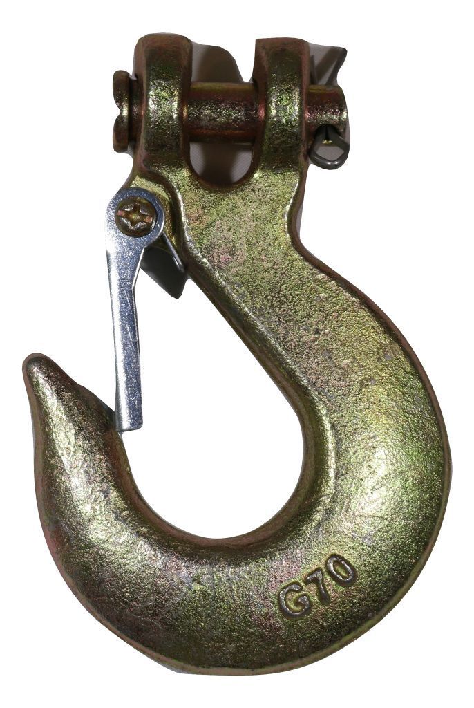 QTY 4 Clevis Slip Hook 5/16" with Latch - Grade 70 - ratchetstrap-com.myshopify.com