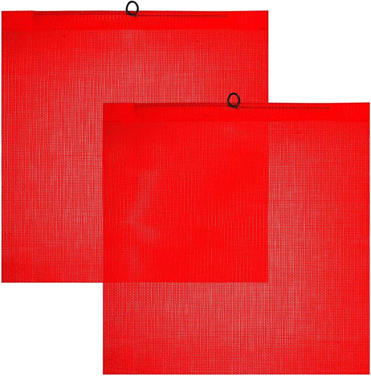 Mesh Flag Red Emergency Warning Wire Rod 2 PACK | RMFX2